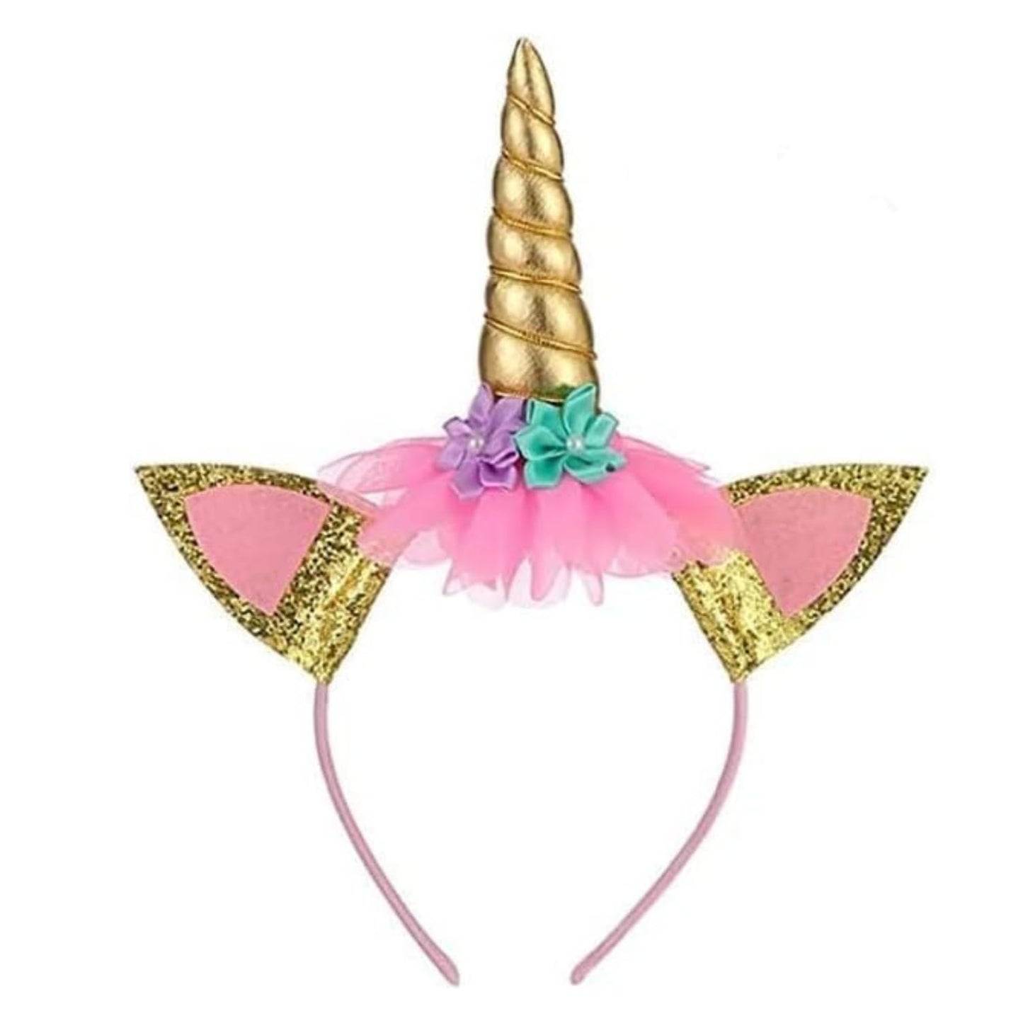 Princess and Costume Dress for Girls with Unicorn Headband - G0096