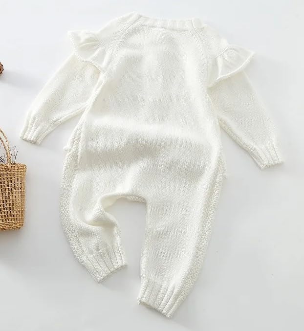 Unisex newborn long sleeve wool romper winter clothes - G0135