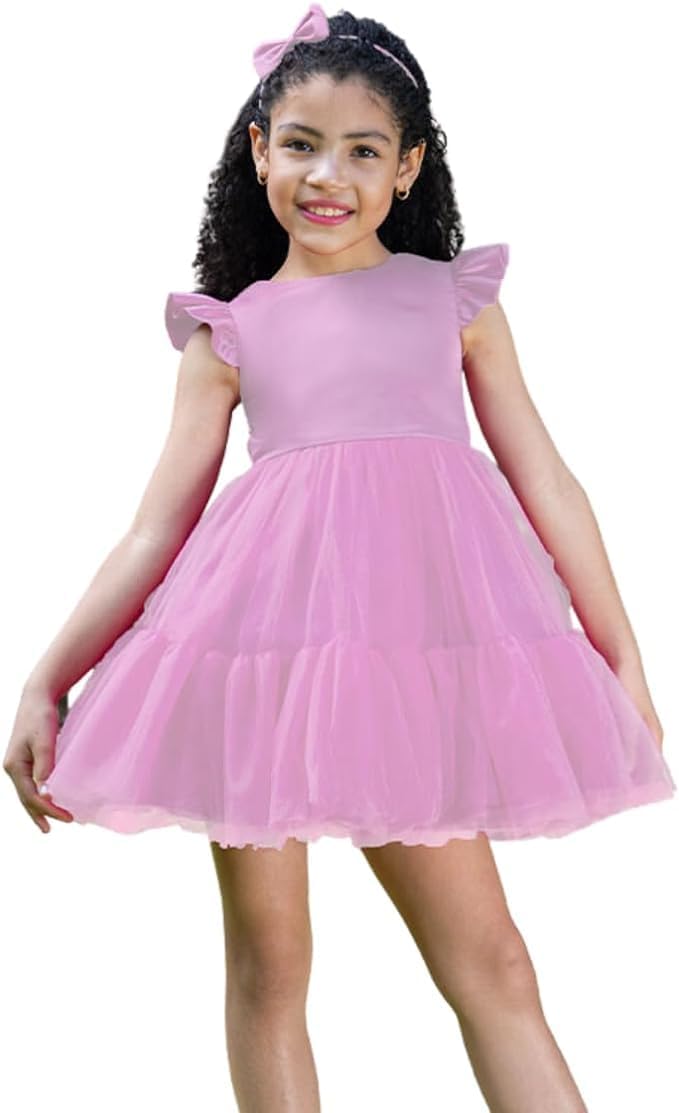 Satin Tulle Flower Girl Dress - G0114