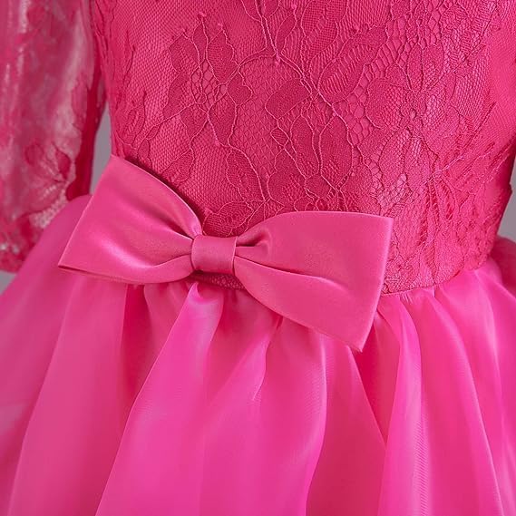 Embroidery Girl Dress with Cascade Organza Girl - G0031