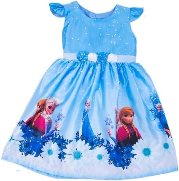 Girl's Elsa and Anna Themed Dress Knee-Lenght Halloween, Birthday - G0041