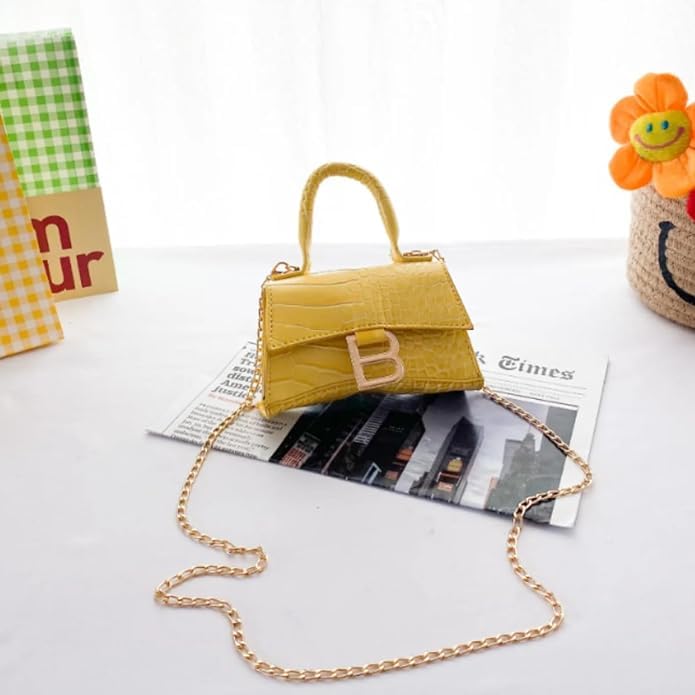 Crocodile print mini bag with top handle for girls