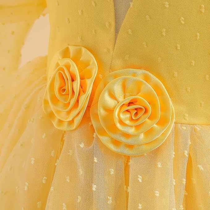 Princess Dress Long Sleeve Puffed Shoulders for Girls - G0098