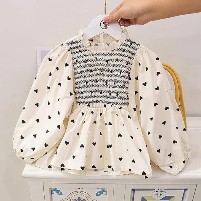 Back to School Outfit Puffy Long Sleeves Shirt + Bell Pants - G0011