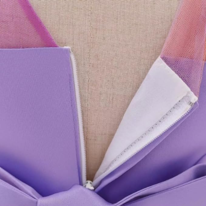 Rainbow Tutu Skirt Dress with Flower Application for Babies and Toddlers - G0105