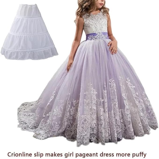 Crinoline petticoat underskirt for girls' long dresses