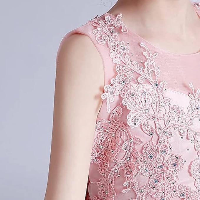 Long Dress with Layered Tulle Skirt and Embroidered Chest - G0085