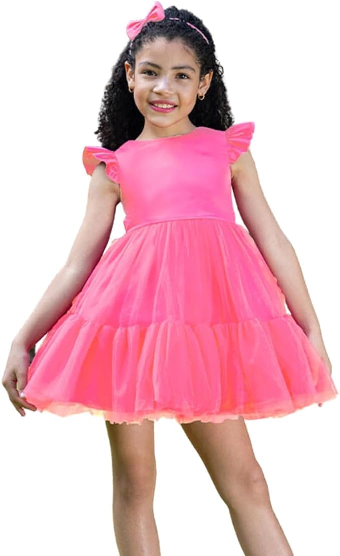 Satin Tulle Flower Girl Dress - G0114