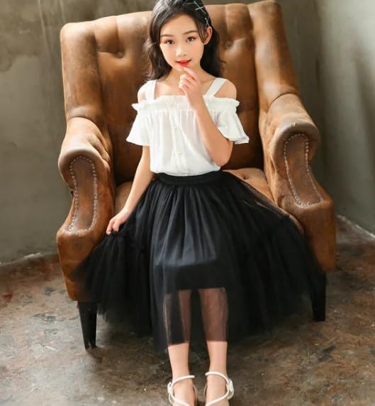 Girls Tutu Skirts A Line Below The Knee Casual Outfits