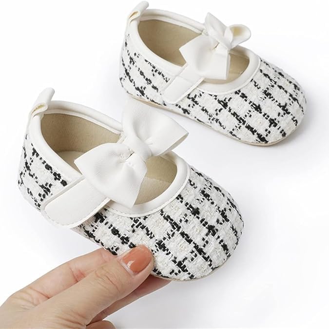 Baby Girl Dress Shoes Mary Jane Princess Shoes Anti-Slip Soft Sole - S0009