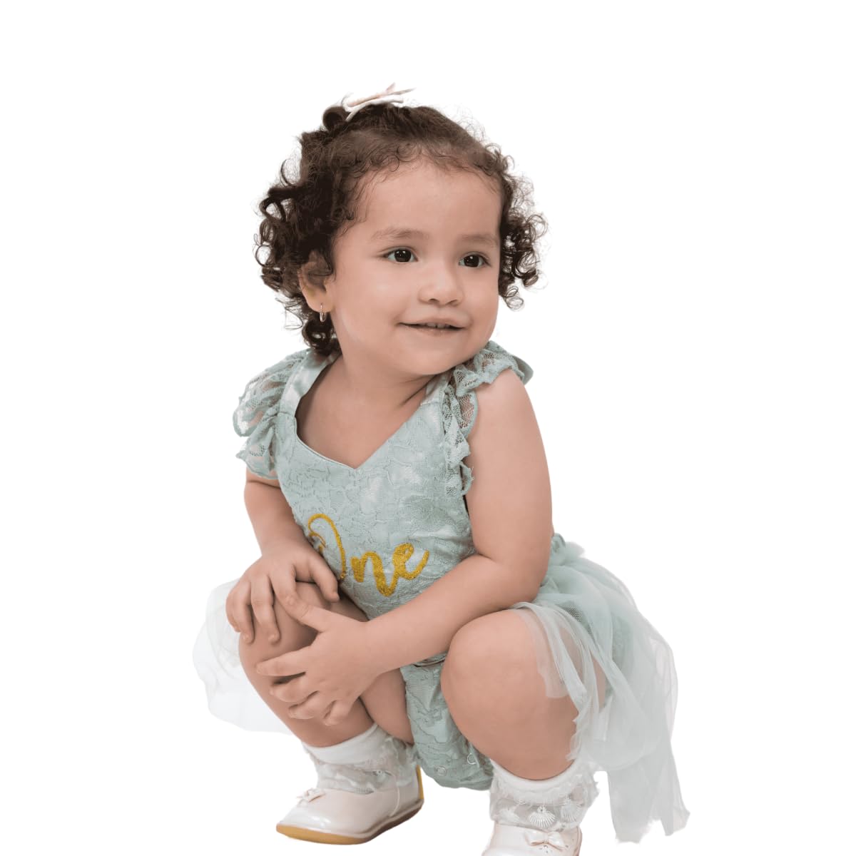 Lace bodysuit with tulle tutu for baby girl - G0078