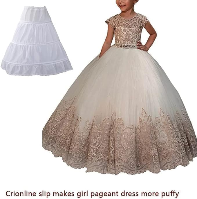 Crinoline petticoat underskirt for girls' long dresses