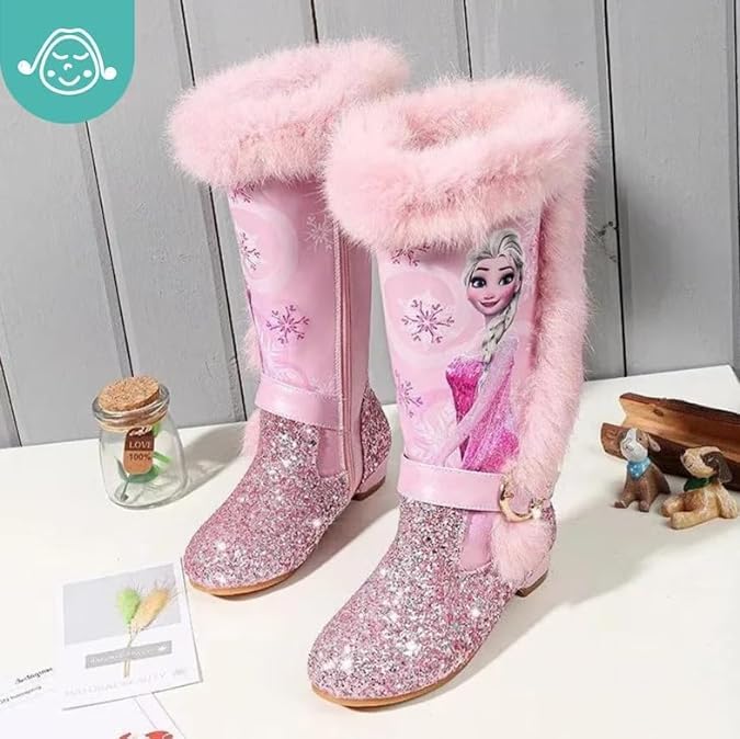 Girl's Winter boots with velvet of Princess High Boots - S0030