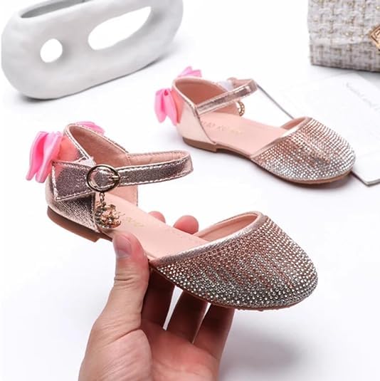 Girls Dress Shoes Mary Jane Princess Elsa Flats - S0035