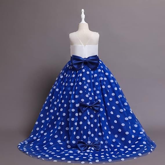 Long Tulle Dress with Polka dots and lace for Bridesmaids and Birthdays - G0090