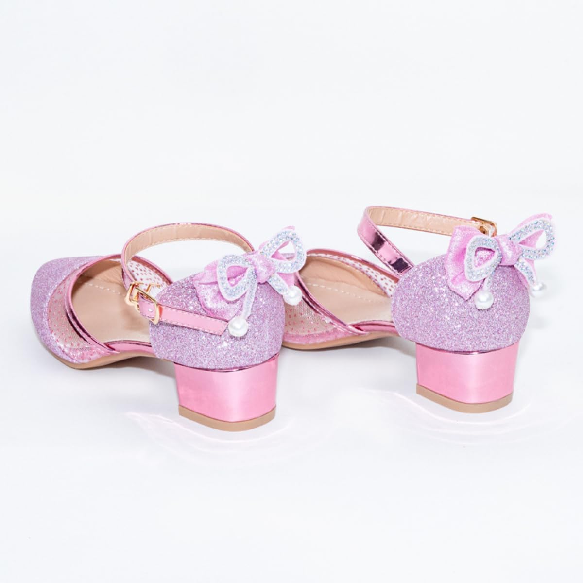 Girl's Mary Jane Shoes Low Heels and Glitter
