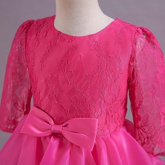 Embroidery Girl Dress with Cascade Organza Girl - G0031