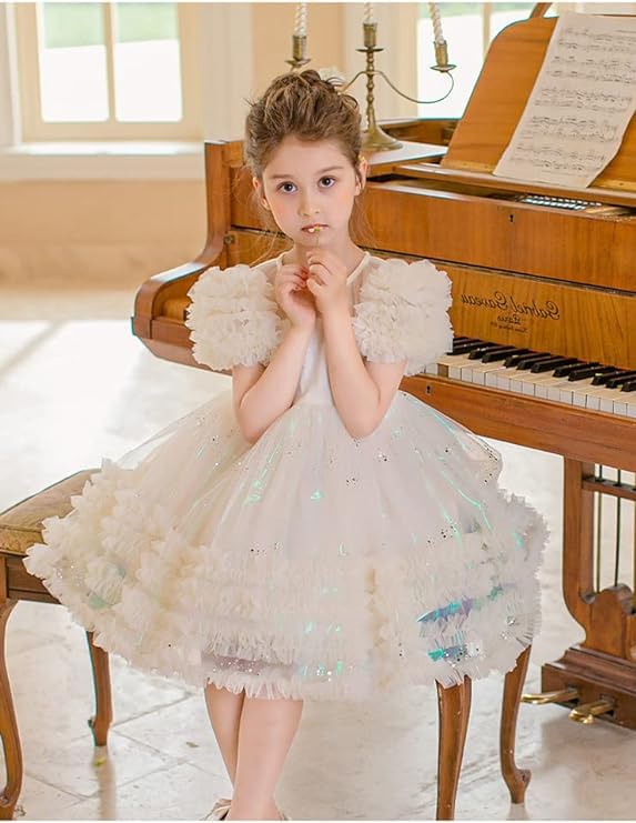 Girls Sequins Tutu Dress for Girls Wedding Party First Communion- G0064