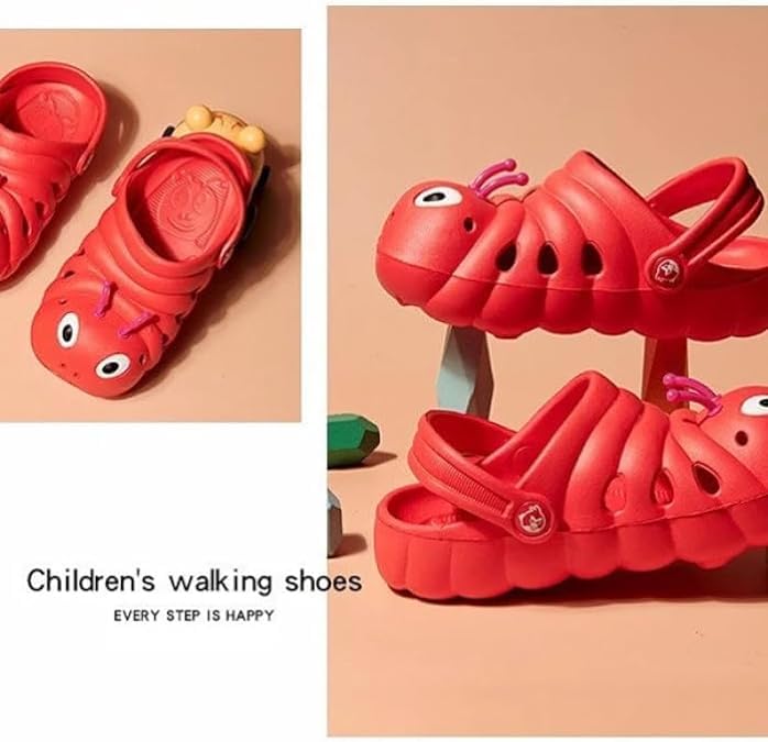 Kids Slippers Unisex Water Caterpillar Clogs Non-Slip Sandals - S0051