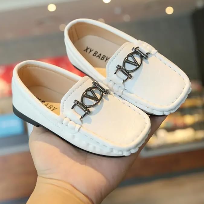 Boys' Plaid Loafers with Buckle Detail