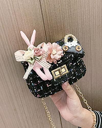 Mini handbag for girls in checkered pattern