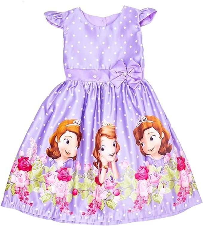 Girls' Princess Sofia Themed Purple Dress - G0070