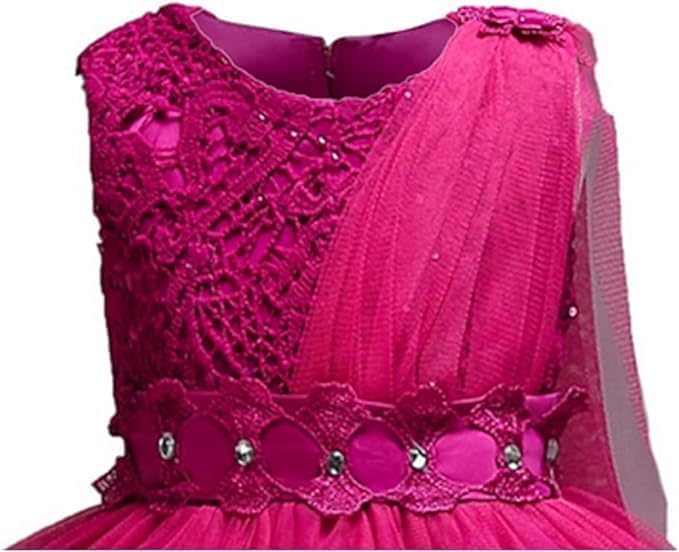 Tulle Dress Lace Embroidered Flowers for Girls - G0128