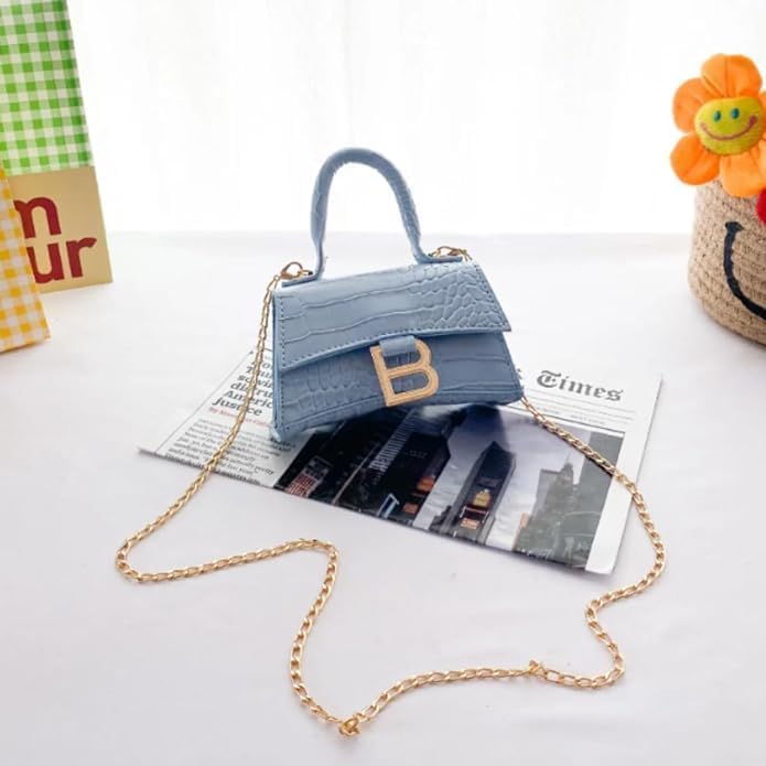 Crocodile print mini bag with top handle for girls