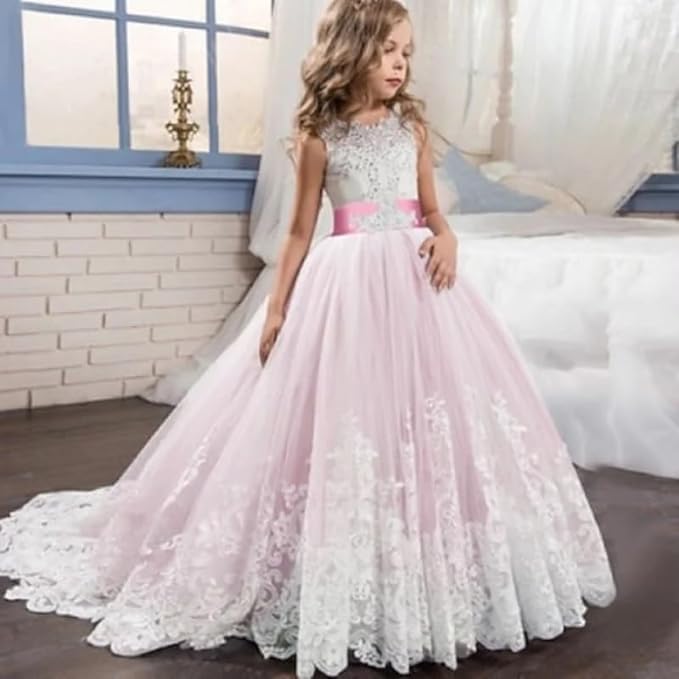 Beautiful Gown Princess Dress with Long Skirt and Train - G0013