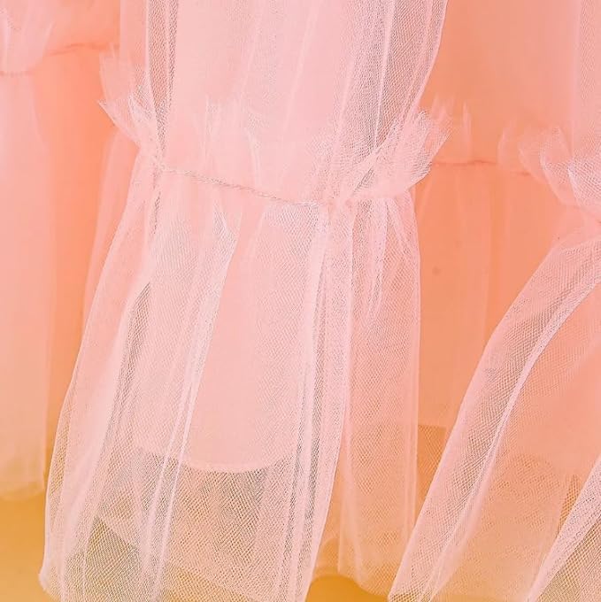 Girl Dresses Wedding Bridesmaid Chiffon Floral Maxi Princess Pageant - G0037