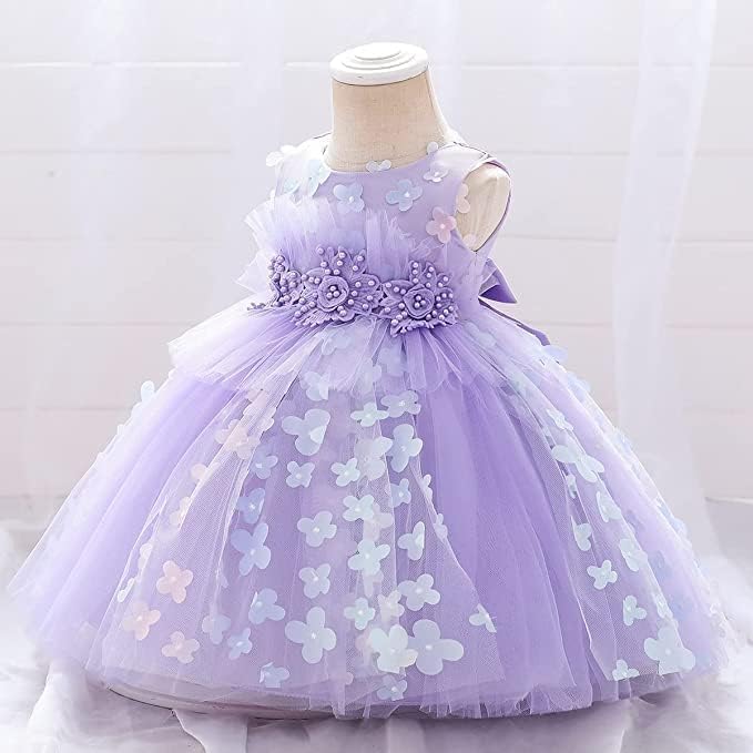 Tulle and Floral Wedding and Party Dresses for Girls - G0126
