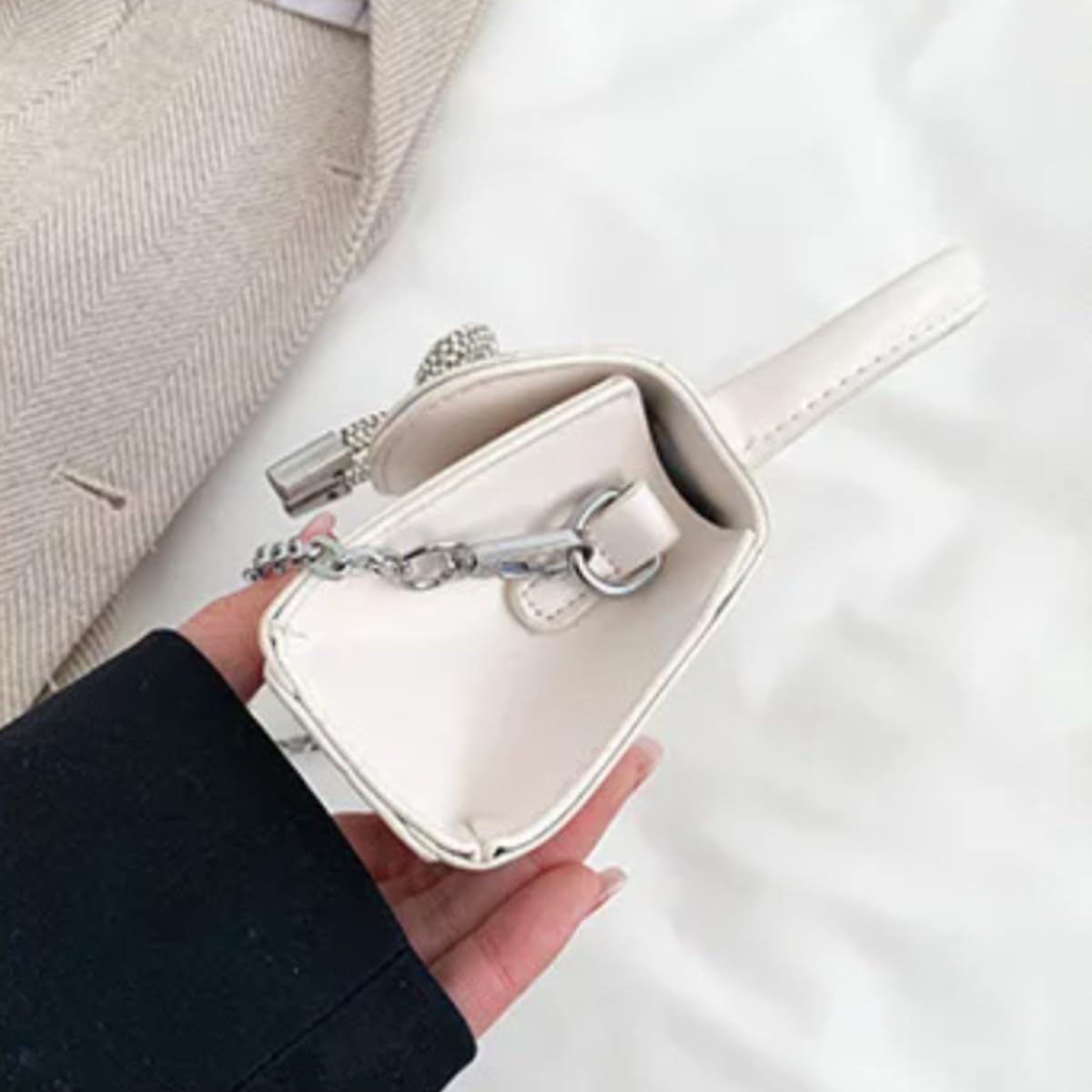 Fashion Mini Handbags PU Crossbody Coin Purse with chain jelly