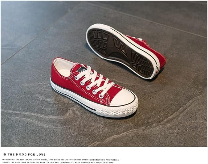 Girl's Canvas Sneakers Casual Style Back to School Shoes - S0024