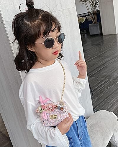 Mini handbag for girls in checkered pattern