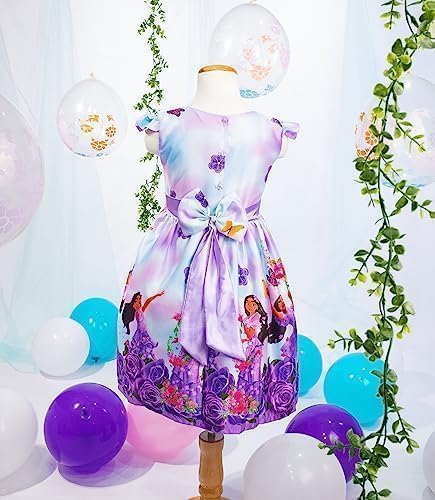 Girl's Isabela Madrigal Themed Lavander Dress - G0043