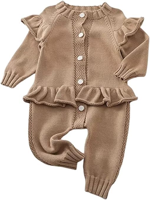 Unisex newborn long sleeve wool romper winter clothes - G0135