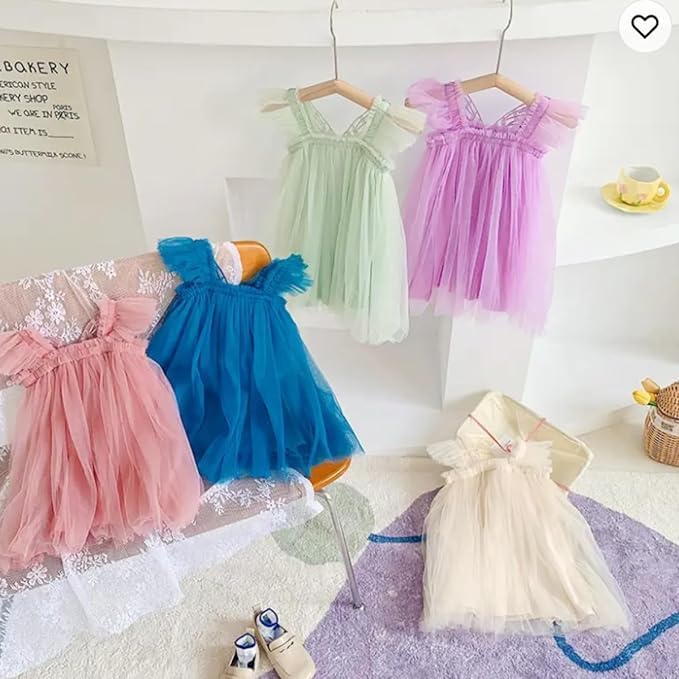 Layered Butterfly Tulle Tutu Summer Dress for Girls - G0081
