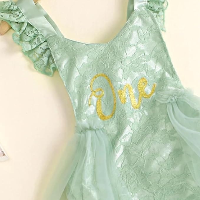 Lace bodysuit with tulle tutu for baby girl - G0078