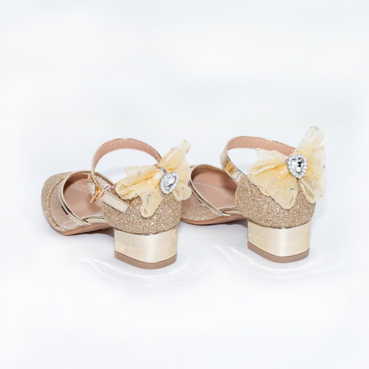 Girl's Mary Jane Shoes Low Heels and Glitter