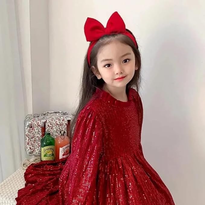 Lace bow headband for girls