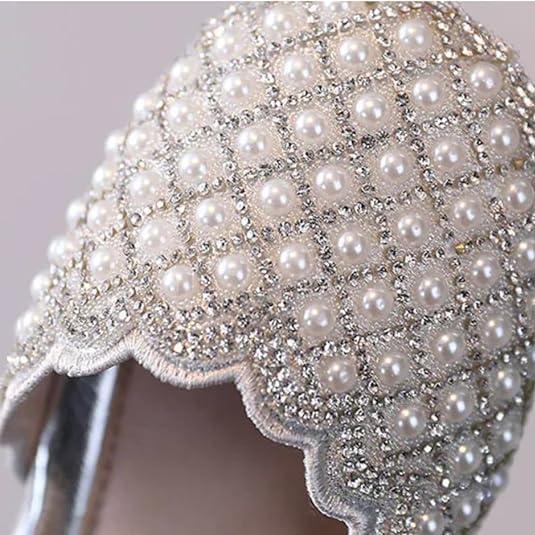 Girls Dress Shoes Mary Jane Style with Pearls - S0036