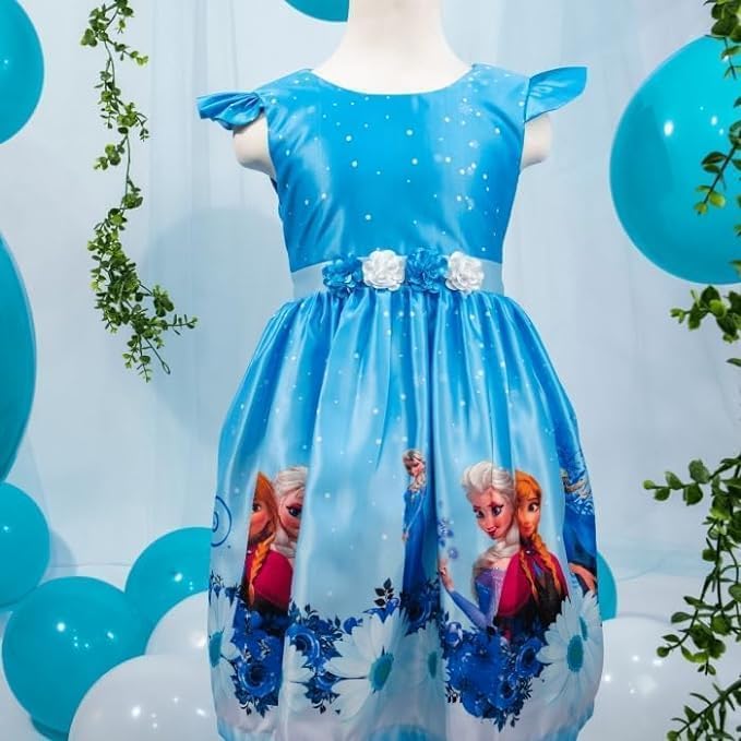 Girl's Elsa and Anna Themed Dress Knee-Lenght Halloween, Birthday - G0041