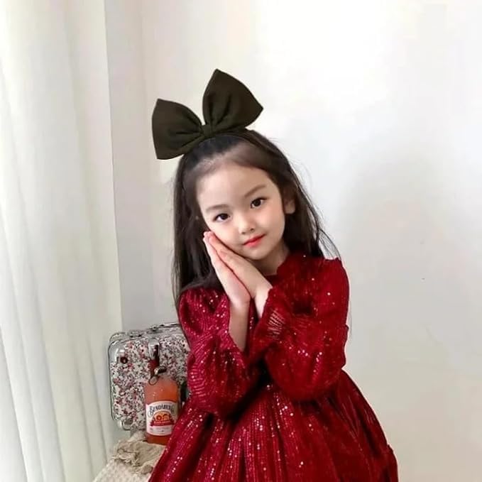 Lace bow headband for girls