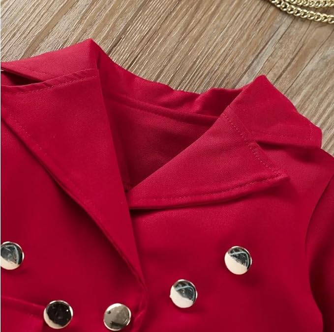 Girls' Red Blazer and Tulle Skirt Set - G0071