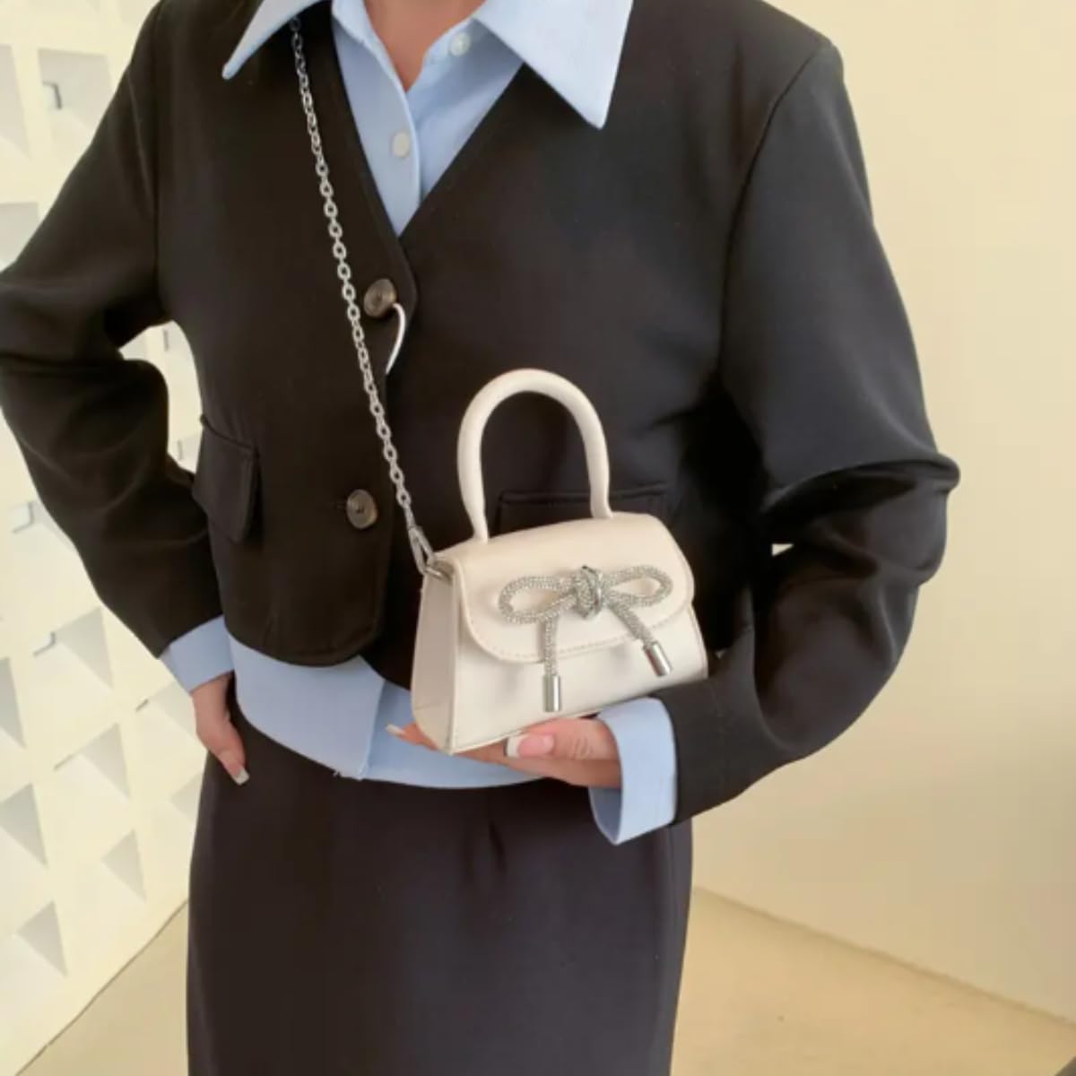 Fashion Mini Handbags PU Crossbody Coin Purse with chain jelly