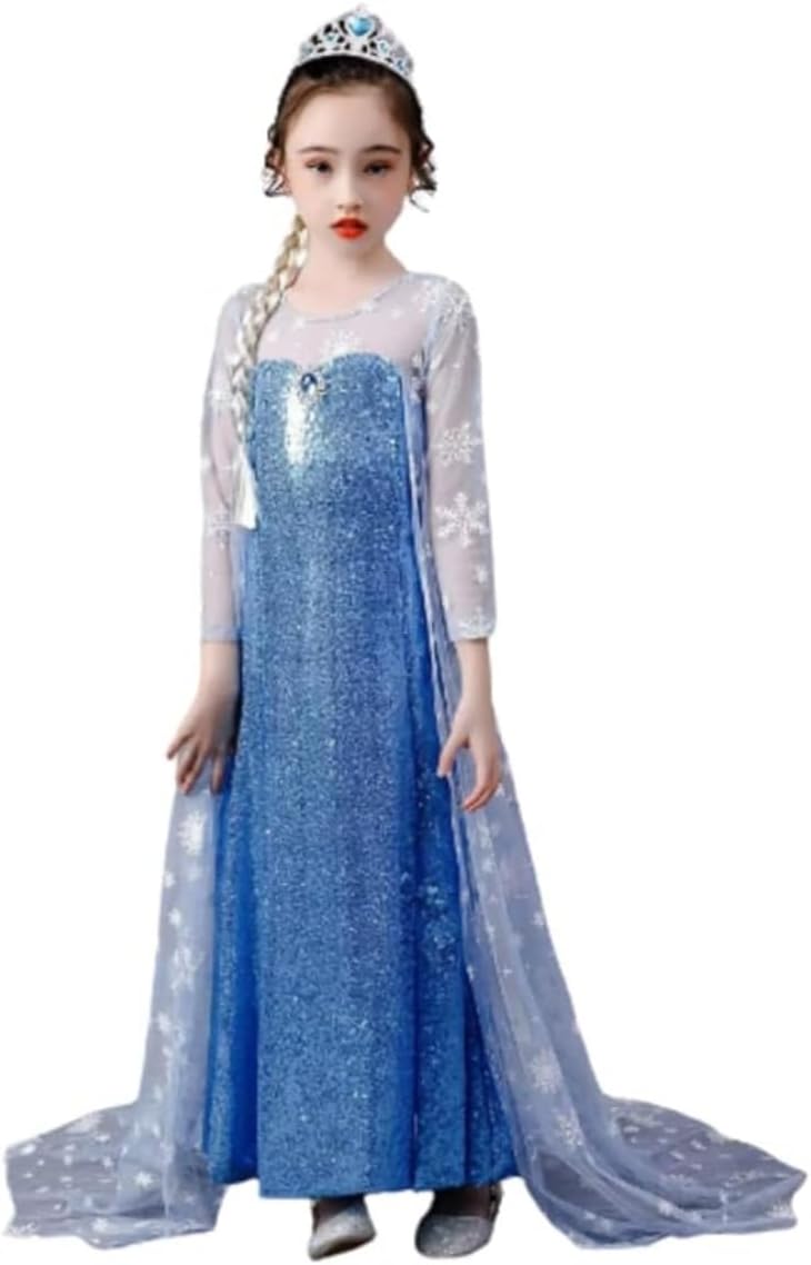 Frozen Elsa Costume for Girls Sequin Princess Dress