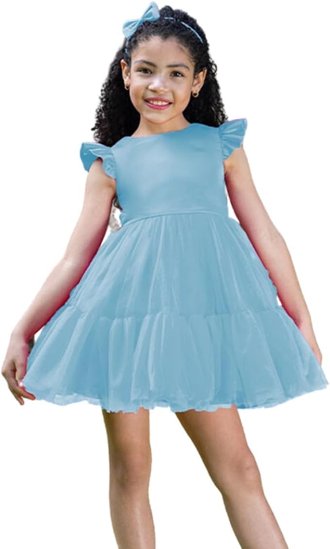 Satin Tulle Flower Girl Dress - G0114