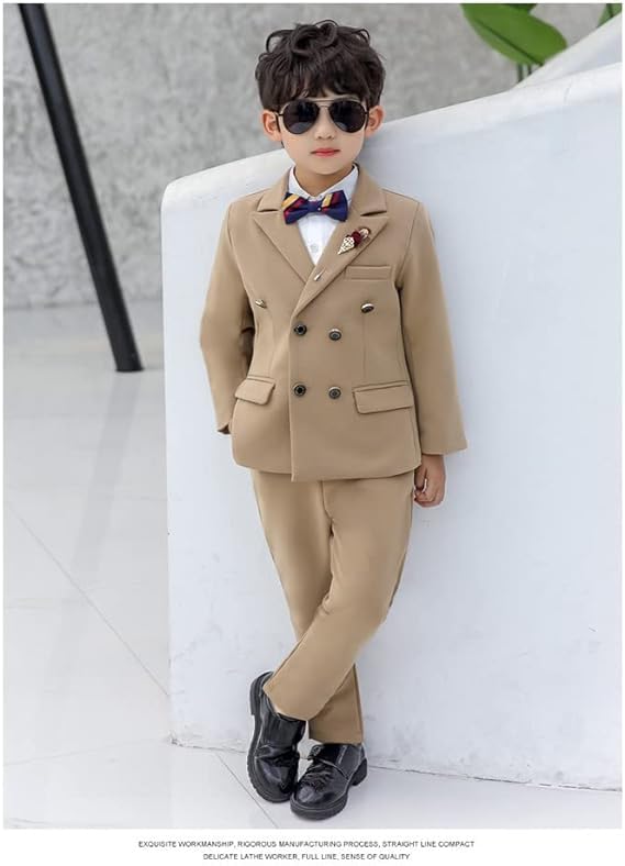Boys Casual Suits Wedding Outfits Blazer and Pants Suit 2 Pieces - B0008