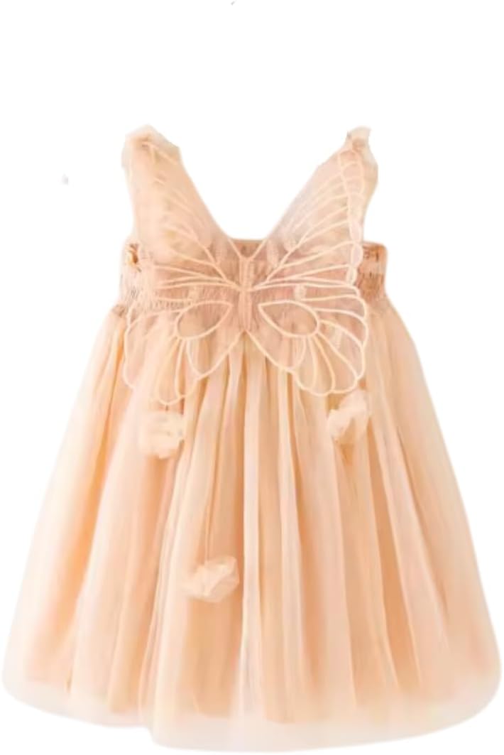 Layered Butterfly Tulle Tutu Summer Dress for Girls - G0081