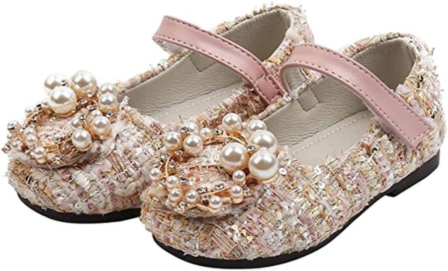 Princess Shoes with Pearls for Girls Mary Jane Style - S0060
